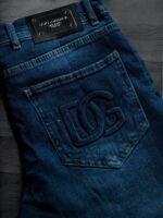 ⁦بنطلون جينز رجالي سليم فيت سادة D&G⁩ - الصورة ⁦2⁩