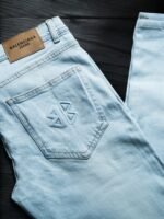 بنطلون جينز رجالي سليم فيت مقطع - الصورة 2