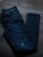 بنطلون جينز رجالي سليم فيت مقطع - الصورة 3