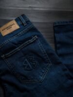 بنطلون جينز رجالي سليم فيت مقطع - الصورة 5