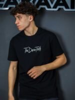 تيشرت رجالي اوفرسايز قطن بطباعة THE DAMN TRUTH