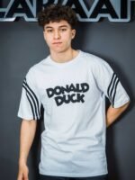 تيشيرت رجالي قطن اوفر سايز مطبوع رابر Donald DUCK