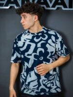 ⁦تيشيرت رجالي اوفر سايز مشجر⁩ - الصورة ⁦2⁩