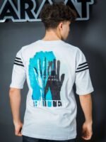 ⁦تيشيرت رجالي قطن اوفر سايز مطبوع BULLET⁩ - الصورة ⁦8⁩