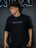 تيشيرت رجالي اوفر سايز بطباعة Brand State