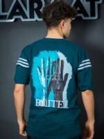 ⁦تيشيرت رجالي قطن اوفر سايز مطبوع BULLET⁩ - الصورة ⁦4⁩