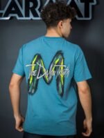 ⁦تيشرت رجالي اوفرسايز قطن بطباعة THE DAMN TRUTH⁩ - الصورة ⁦4⁩