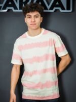 تيشرت رجالي سليم فيت قطن سادة مقلم - الصورة 3