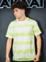 تيشرت رجالي سليم فيت قطن سادة مقلم