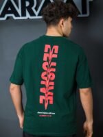 ⁦تيشيرت رجالي اوفر سايز مطبوع M⁩ - الصورة ⁦2⁩