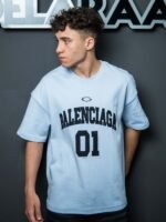 تيشرت رجالي قطن اوفر سايز تطريز Balenciaga - الصورة 2