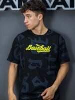 ⁦تيشرت رجالي مستورد بطباعة BASEBALL⁩ - الصورة ⁦3⁩