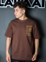 ⁦تيشرت رجالي قطن اوفر سايز بطباعه No Discipline⁩ - الصورة ⁦3⁩