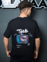 تيشرت رجالي قطن اوفر سايز مطبوع Thing - الصورة 2