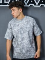 ⁦تيشرت رجالي سادة مشبح⁩ - الصورة ⁦2⁩