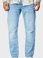 بنطلون رجالي جينز سادة بويفريند