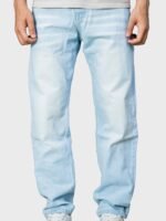 بنطلون رجالي جينز سادة وايد ليج