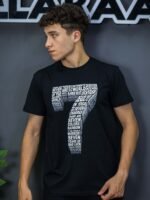 تيشيرت رجالي ليكرا بطباعة Seven - الصورة 3