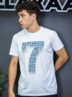 تيشيرت رجالي ليكرا بطباعة Seven