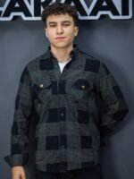 قميص رجالي كاروه سادة بجيبين - الصورة 2