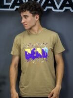 ⁦تيشيرت رجالي ليكرا سليم فيت بطباعة Dead⁩ - الصورة ⁦3⁩