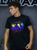 ⁦تيشيرت رجالي ليكرا سليم فيت بطباعة Dead⁩ - الصورة ⁦2⁩