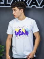 تيشيرت رجالي ليكرا سليم فيت بطباعة Dead