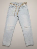 بنطلون جينز رجالي بويفريند حبل