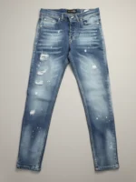 بنطلون جينز رجالي سليم فيت تقطيع