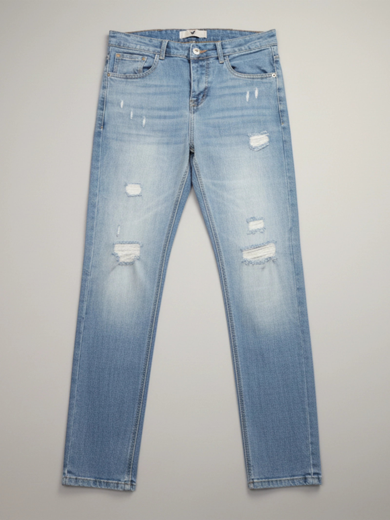 38 بنطلون جينز رجالي سلم فيت مقطع - الصورة 1