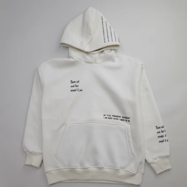 هودي رجالي قطن اوفر سايز مطبوع رابر جيب