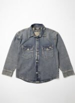 ⁦قميص رجالي جينز اوفر سايز⁩ - الصورة ⁦2⁩